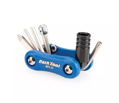 Мультитул велосипедный PARK TOOL MTC-20, шестигранник, 3/4/5/8, torx T25, плоская отвертка, адаптер CO, PTLMTC-20