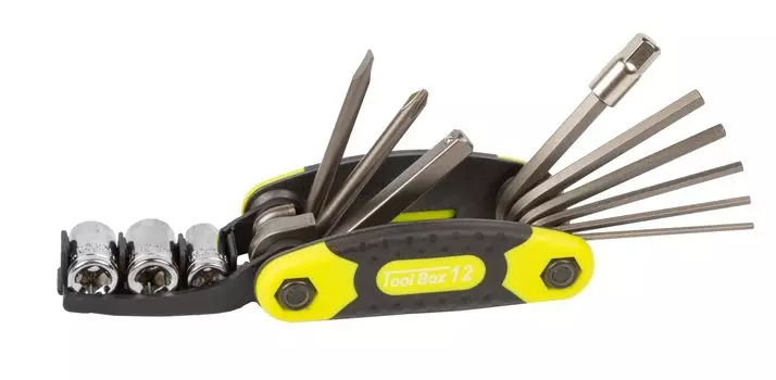 Набор AUTHOR унив. ToolBox 12 складн. шестигр., +/- отв, боксы никел. неон-желт-серый(10) 8-10000041