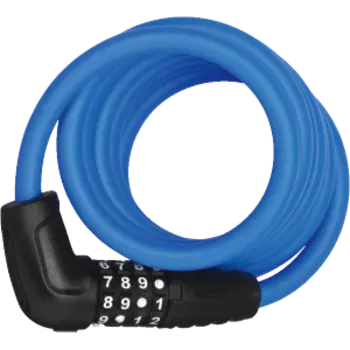 Велозамок ABUS Numero 5510C/180 см SCMU, трос, 10 мм, кодовый, с кронштейном, 500 гр, голубой, 05-0016525