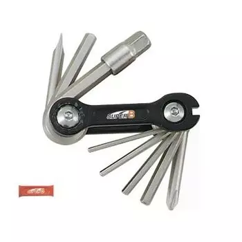 Набор инструментов складной 10 в 1 SUPER B TB-9870, торговая упаковка, TB-9870-RED