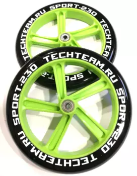 Набор колес для самоката TechTeam, 2 колеса, 230 мм, подшипники ABEC 7, ABEC7-230