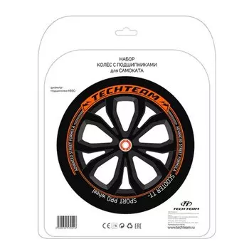Набор колес для самоката TechTeam, 2 колеса, 270 мм + 230 мм, 4 подшипника ABEC 9, 530025
