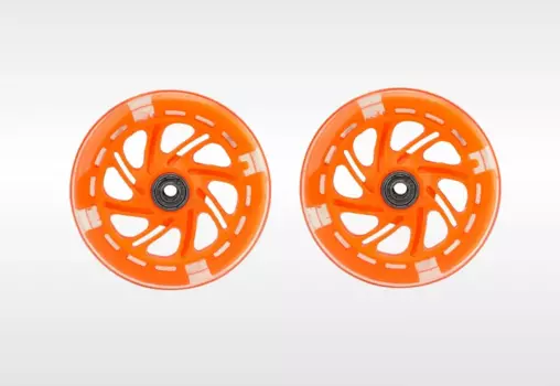 Набор колес Forward, для самоката, 120 мм, светящиеся, с пошипниками ABEC, 2 штуки, блистер, оранжевый, FWD802003-3