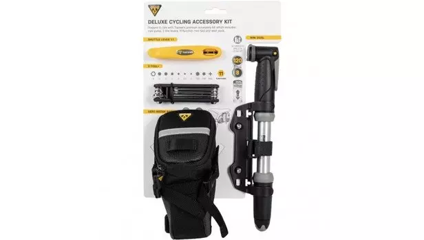 Набор (мультиинструмент, монтажки, насос, сумка) TOPEAK DELUXE CYCLING ACCESSORY KIT, TC2407
