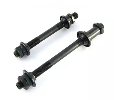 Набор осей для велосипеда передняя-3/8"х108мм, задняя-3/8"х145мм, сталь VO 303 (пара)