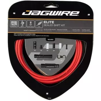 Набор рубашек и тросиков переключения Jagwire Elite Sealed Shift Kit 2X Red, SCK002