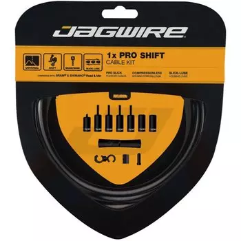 Набор рубашек и тросиков переключения Jagwire Pro Shift Kit 1X Stealth (матовый) Black, PCK559