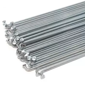 Набор спиц велосипедные Sapim Leader, 254 мм x 14G, с ниппелем, 100 шт, хромированная, 254 мм-cp