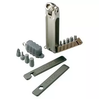 Набор торцевых головок и монтажных лопатокTOPEAK Tool Bar, 11 функций, серебристый TT2351