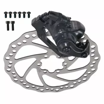 Набор тормозной TEKTRO MD-M300F, механический, дисковый, передний, (ротор 160 мм+суппорт+колодки), черный, 6-190230