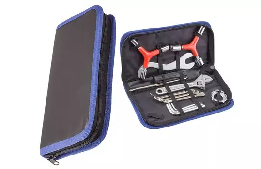 Набор велоинструментов Kenli KL-9808, 12 предметов, в футляре, 230141