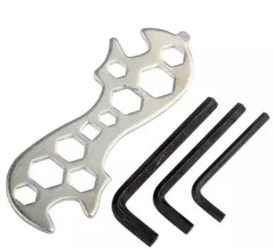 Набор велоинструментов STELS, 3 шестигранника+ключ комбинированный, 240002