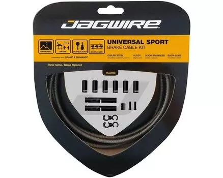 Набор велосипедных рубашек и тросиков тормоза Jagwire Universal Sport Brake Kit, carbon silver, UCK424