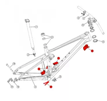 Набор заглушек для рамы BMC Fourstroke 01, 301735