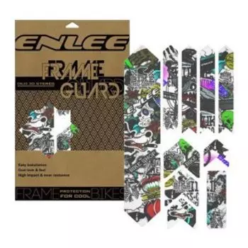 Набор защитных наклеек Enlee FG-20 Graffiti, принт ''графити'', для рамы, высокопрочная ПВХ плёнка, ARV000259