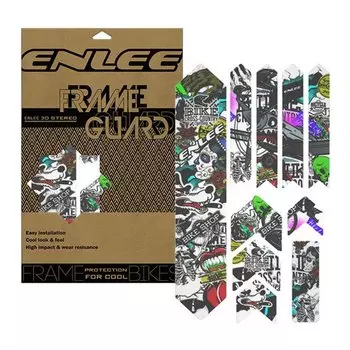 Набор защитных наклеек Enlee FG-20 Graffiti, принт ''графити'', для рамы, высокопрочная ПВХ плёнка, ARV000259