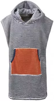 Накидка детская Didriksons PIER KIDS TERRY PONCHO, полоска синяя, 502954