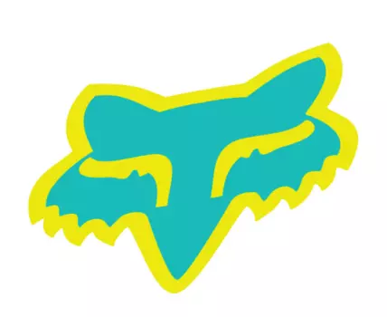 Наклейка для велосипеда Fox Head, 1.75", Miami Green, 14896-495-OS