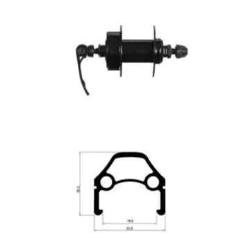 Колесо велосипедное TRIX 26", переднее, под дисковый тормоз, D2-26-black-13453