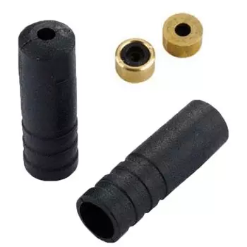 Наконечник JAGWIRE оболочки троса переключателя 4 мм, пластик, с уплотнением, 100шт, чёрный, BOT007