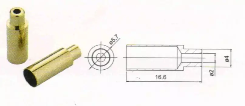 Наконечник оболочки тормозного троса JAGWIRE, 5мм, латунь, BOT115-6