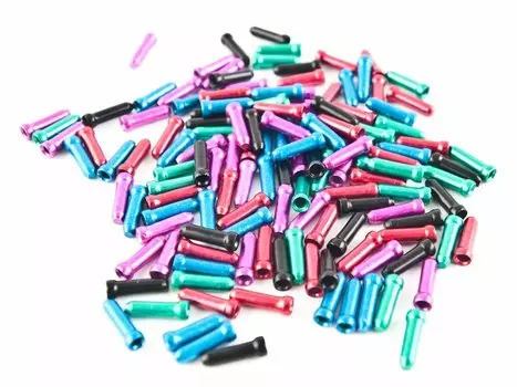 Наконечник троса JAGWIRE 1.8мм, цветное ассорти, 500 штук, в баночке, BOT117-CL