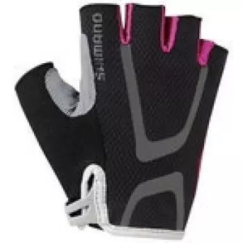 Велоперчатки женские Shimano Light, пурпурно-черные