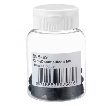 Наконечники рубашек BBB CableDonut, силикон, 50 штук, черный, BCB-69
