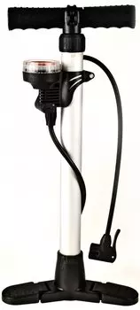 Напольный насос Vinca sport алюминиевый корпус, авто/вело ниппель, МАНОМЕТР, L 12HVL-2