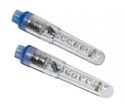 Насадка велосипедная на ниппель, Vinca Sport, 1 диод красный, 1 синий, комплект из 2штук,VL 503