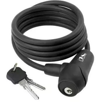 Велосипедный замок M-WAVE тросовый, на ключ, 8 х 1500мм, черный (60) 5-231010