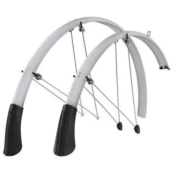 Крылья велосипедные SKS Longboard, 35мм, 28", серебристые, 11067