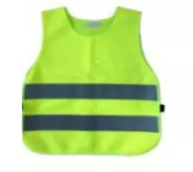 Светоотражающий велосипедный защитный жилет детский, Vinca Sport TS-C-04 lime, 450х400мм, лайм