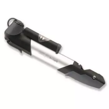 Насос GIYO, с аналоговым манометром, складная Т-образная ручка, “авто/вело” ниппель, серебристый, GP961a-S