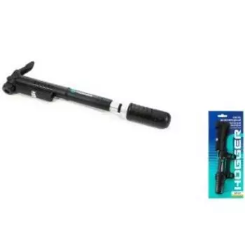 Насос HOGGER ручной, AV/FV, с манометром, телескопический, max 100 psi/7 bar, 23см, пластик, черный, GP-61
