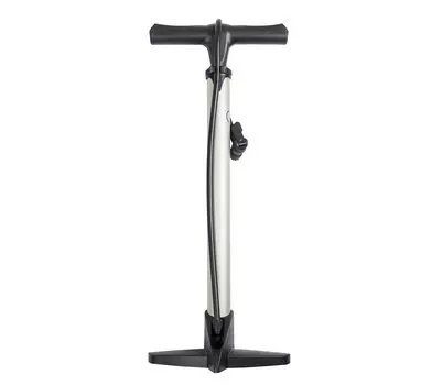 Насос напольный Green Cycle GPF-334 стальной, presta+schrader, серебристый