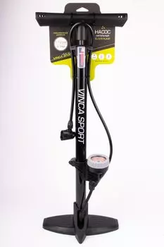 Насос напольный, Vinca Sport, Мax 110psi (8 бар), Манометр,авто/вело ниппель, алюм. корпус, игла для мяча, GP 6532K