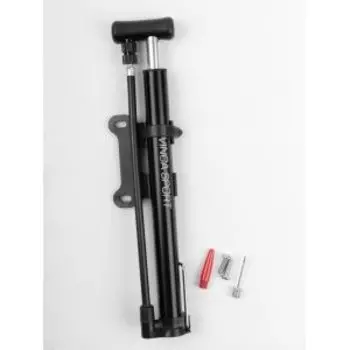 Насос Vinca Sport, Мax 100psi (7 бар), авто/вело ниппель, алюм. корпус, Т-ручка, шланг, игла для мяча, VSP 2821