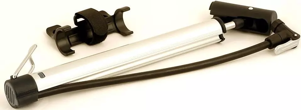 Насос велосипедный AUTHOR, алюминий, AAP Cross2, универсальная головка, Т-ручка, серебристый, 8-18101047