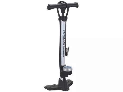 Насос велосипедный BBB AirBoost, напольный, 130 psi (9 bar), сталь, серебристый, BFP-21