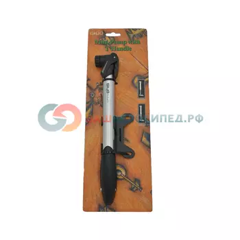 Насос велосипедный Giyo двойного действия, металл, с Т-образной ручкой, 120 PSI, GP-92