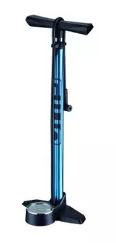 Насос велосипедный Giyo GF-2430BLUE, алюминий, напольный, давление 12 атм/180psi, манометр, AV/FV, GF2430BLUE