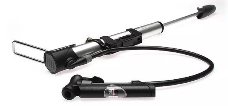 Насос велосипедный GIYO GM-61, ручной, алюминиевый, Т-ручка, серебристый, 6-190061