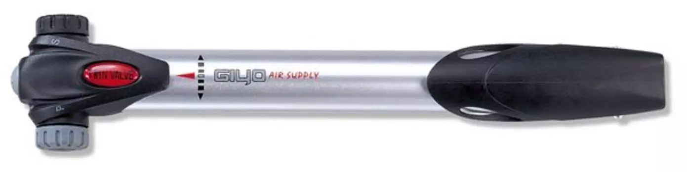 Насос велосипедный Giyo GP-76Т, алюминий, Т-ручка, авто/вело клапан, серебристый