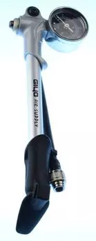 Насос велосипедный Giyo GS-02, алюминий, высокого давления, манометр, для амортизационных вилок