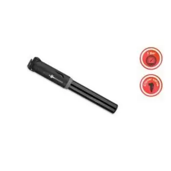 Насос велосипедный Giyo, металл, со встроенным шлангом, 80 PSI, чёрный, GP-86P