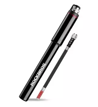 Насос велосипедный RockBros, алюминий, до 150 PSI, Presta, Shrader, черный, SMART-B
