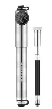 Насос велосипедный Rockbros, алюминий, с манометром, до 160 Psi, серебристый, HQ-67A-L03