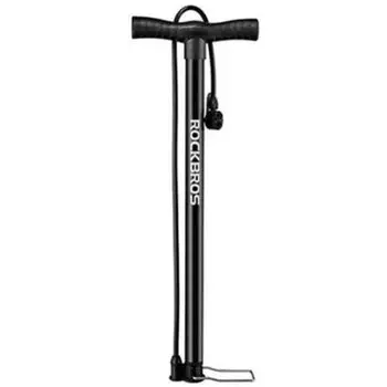 Насос велосипедный ROCKBROS, напольный, портативный, 140 PSI, черный, RB_5930