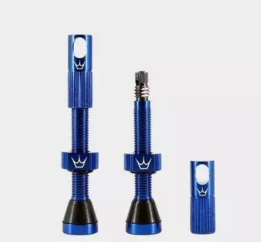 Ниппель для бескамерных покрышек Peaty's Chris King Tubeless Valves, 42mm, 2 штуки, Navy, PTV42-NVY-12